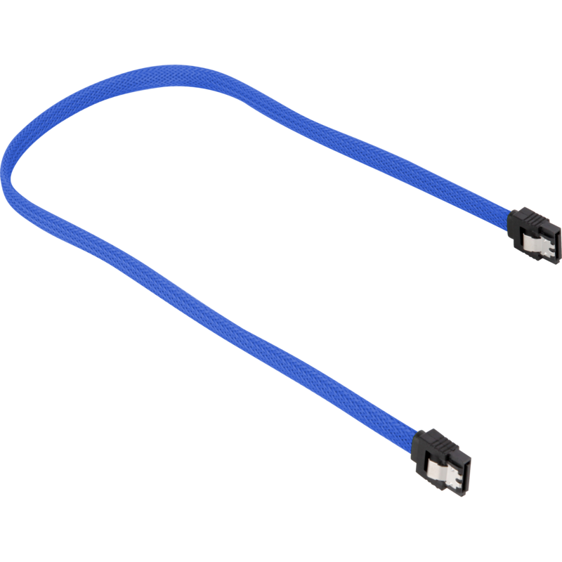 Sharkoon Sata III Kabel sleeve, blau, 30 cm