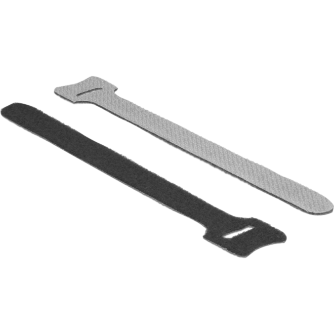 DeLOCK Klett-Kabelbinder 150mm x 12mm, schwarz, 10 Stück