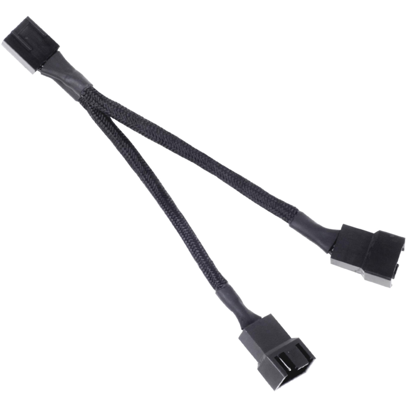 SilverStone SST-CPF01 Y-Kabel, schwarz, 10 cm