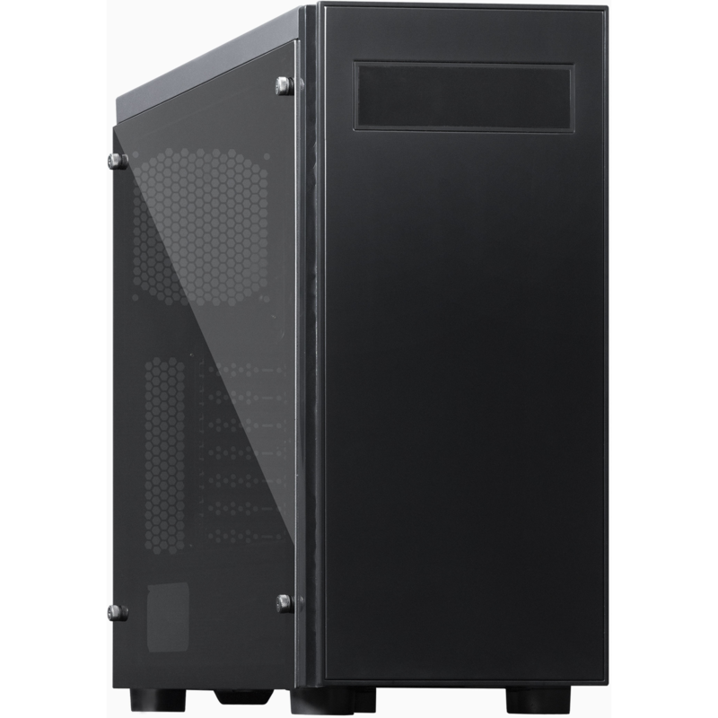 Chieftec AL-02B-TG-OP Hawk Tower-Gehäuse, schwarz, Seitenteil aus gehärtetem
