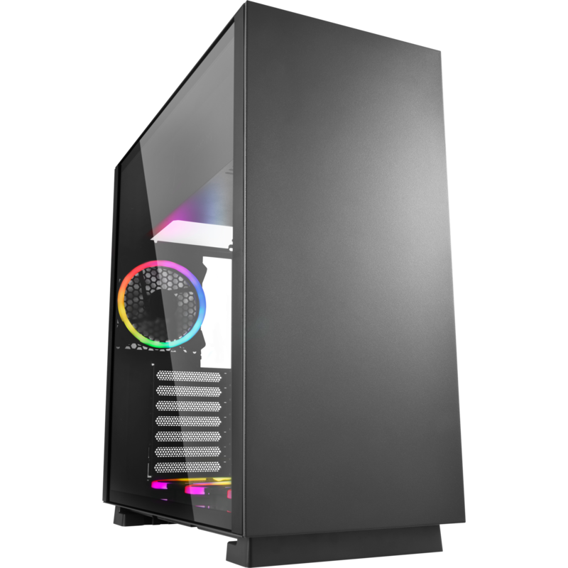 Sharkoon PURE STEEL RGB Tower-Gehäuse, schwarz, gehärtetes Glas