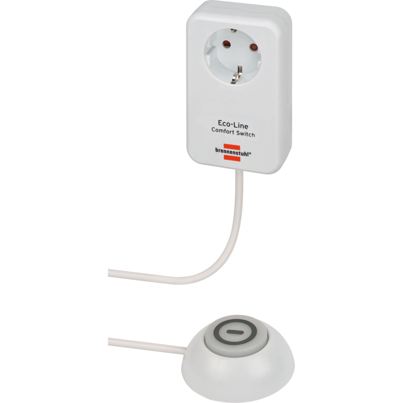 Brennenstuhl Eco-Line Comfort Switch Adapter Steckdosenleiste, weiß, 1,5 Meter