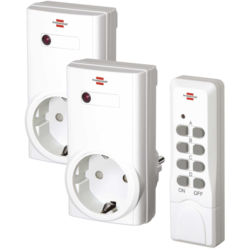 Brennenstuhl Funkschalt-Set RCS 1000 N Comfort, weiß, zwei Schaltsteckdosen
