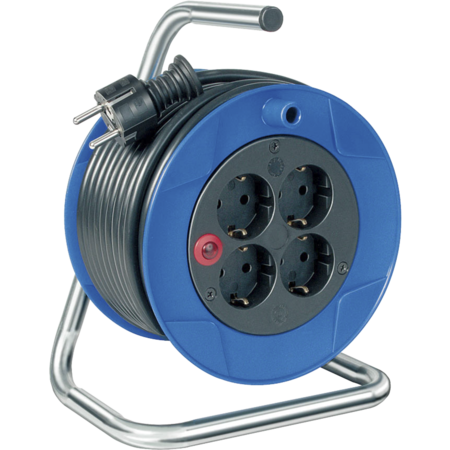 Brennenstuhl Garant Kompakt Indoor-Kabeltrommel, 4-fach, blau/schwarz, 15 Meter