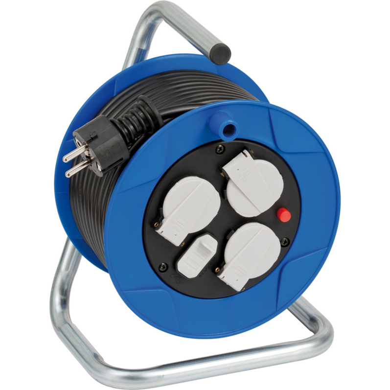 Brennenstuhl Garant Kompakt Indoor-Kabeltrommel, 3-fach , blau/schwarz, 15