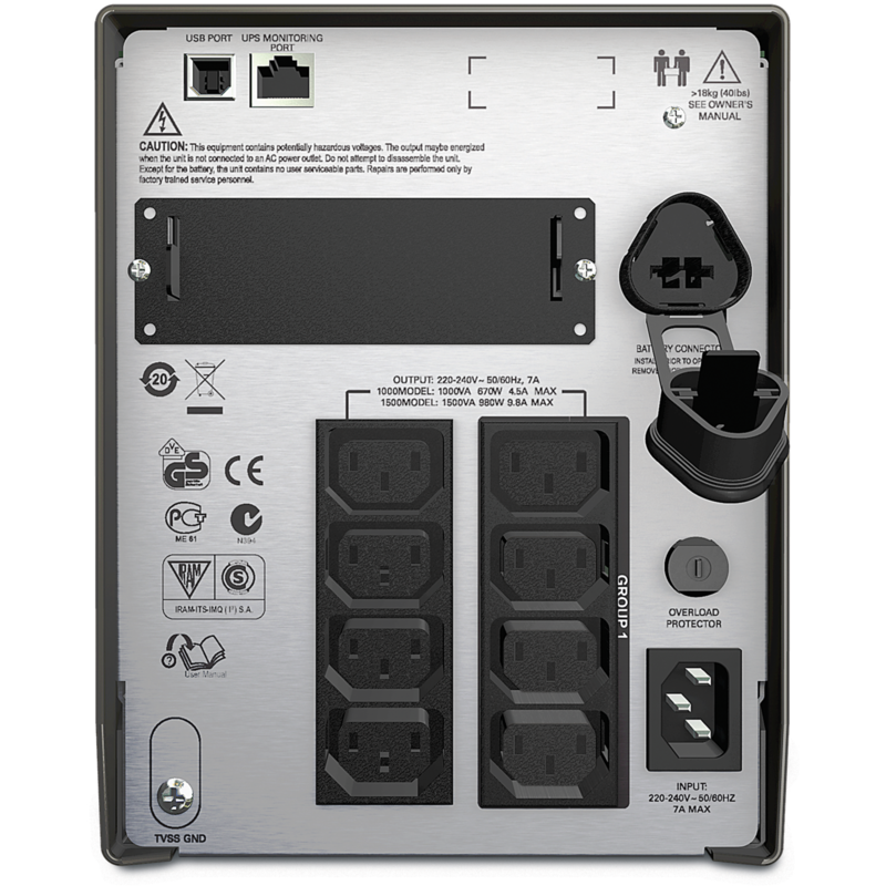 APC Smart-UPS, 1500 VA, LCD, 230 V USV, schwarz