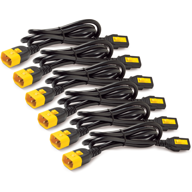 APC Stromkabel-Set, verriegelbar, C13 auf C14 Kabel, schwarz, 6 Stück