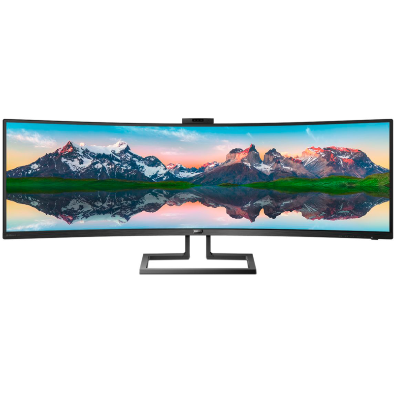 Philips 499P9H/00 LED-Monitor, schwarz, Dual QHD, VA, Curved, USB-C, Webcam