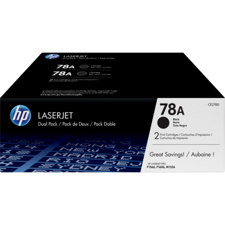 HP Toner schwarz 78A (CE278AD), Doppelpack