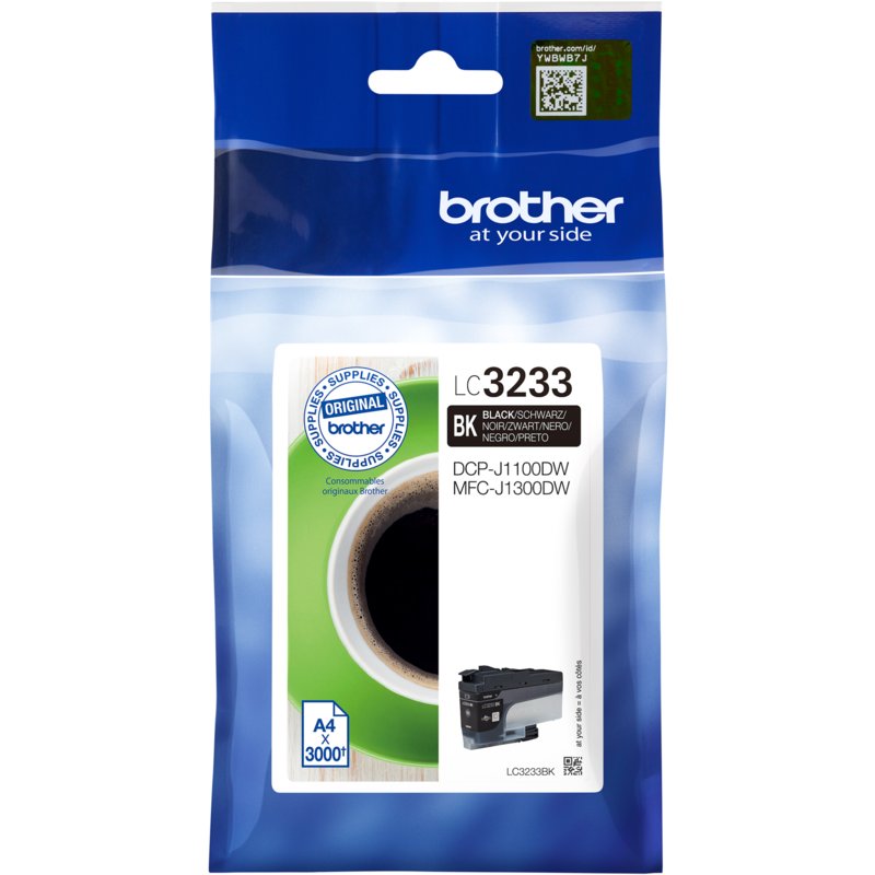 Brother Tinte schwarz LC3233BK