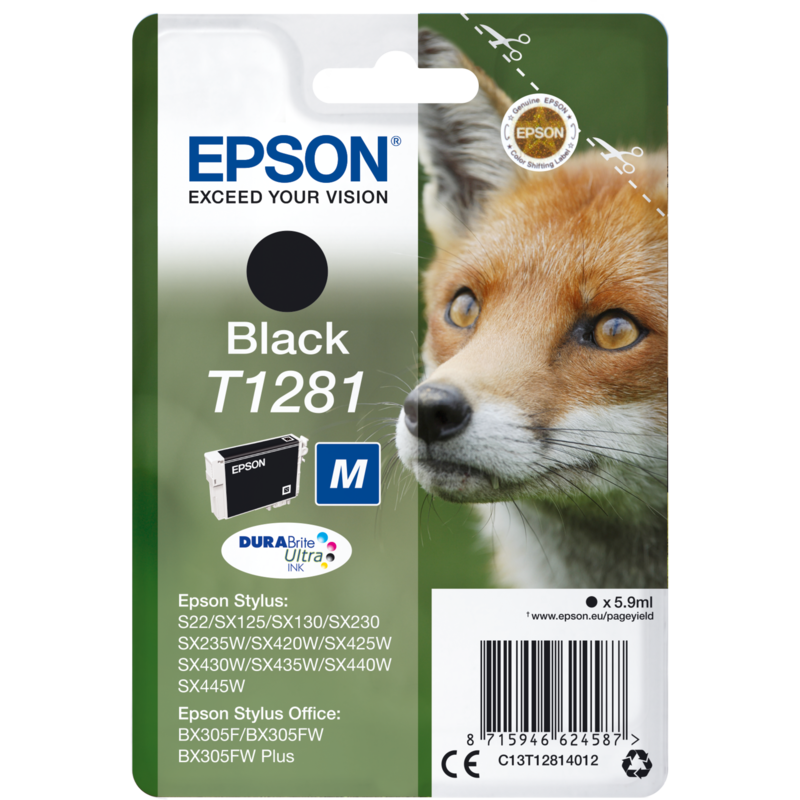 Epson Tinte schwarz T1281 (C13T12814012), DURABrite