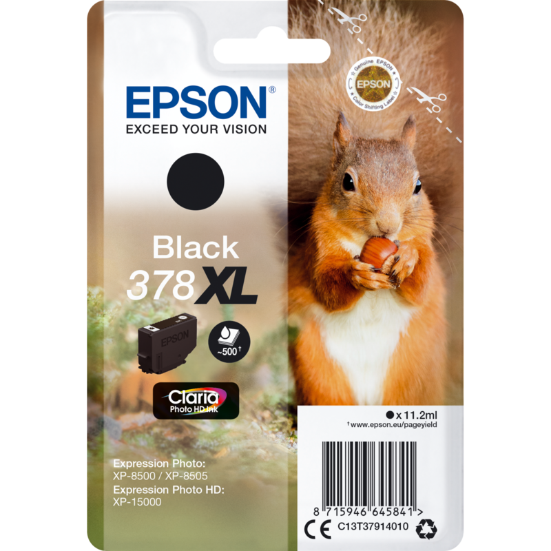 Epson Tinte schwarz 378XL (C13T37914010), Claria Photo HD