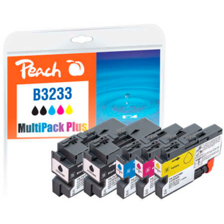 Peach Tinte Spar Pack Plus 320995, kompatibel zu Brother LC-3233