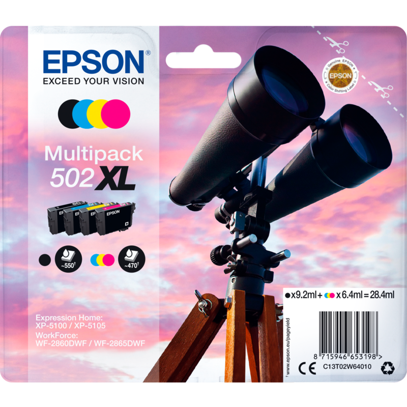 Epson Tinte Multipack 502 XL (C13T02W64010)