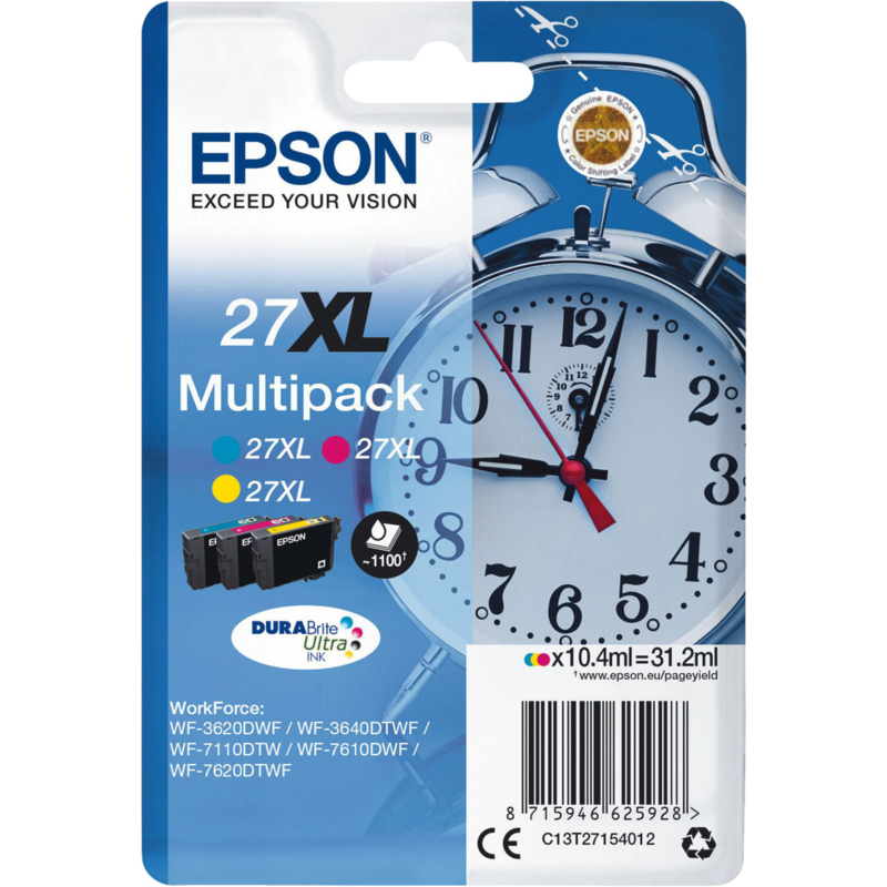 Epson Tinte Multipack 27XL (C13T27154012), DURABrite Ultra