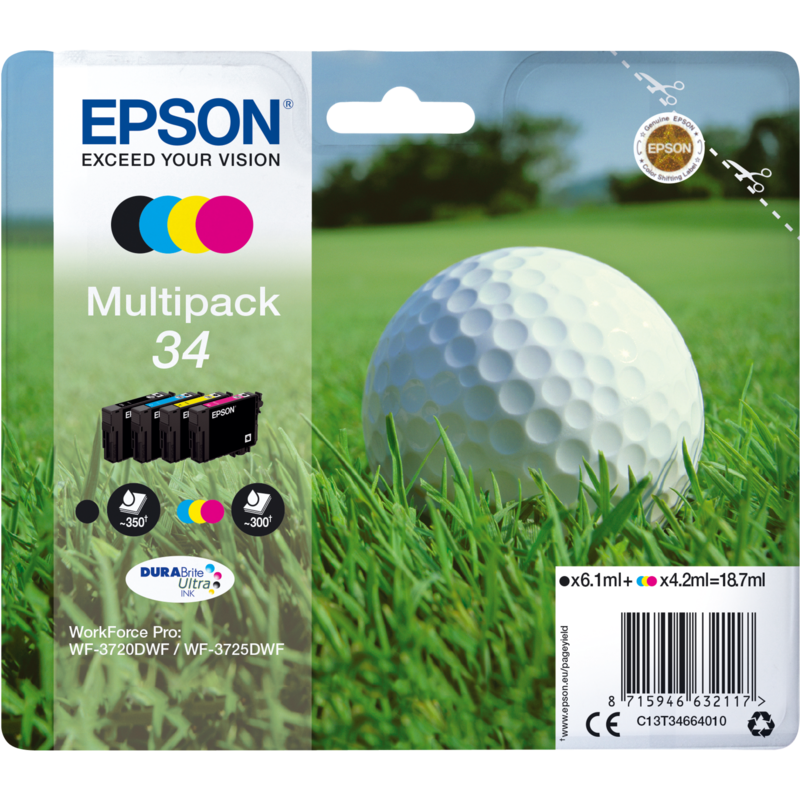 Epson Tinte Multipack 34 (C13T34664010), DURABrite Ultra