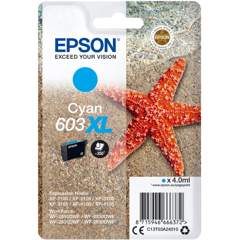 Epson Tinte cyan 603XL (C13T03A24010)