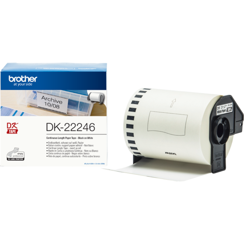 Brother Endlosetiketten DK-22246 Etikett, Breite: 103 mm, weiß